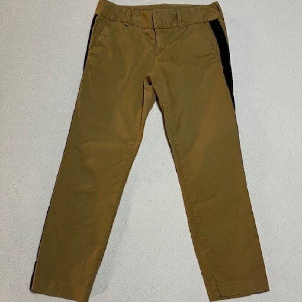 J. Crew Andie sz 6P Khaki / Chinos w/black stripe